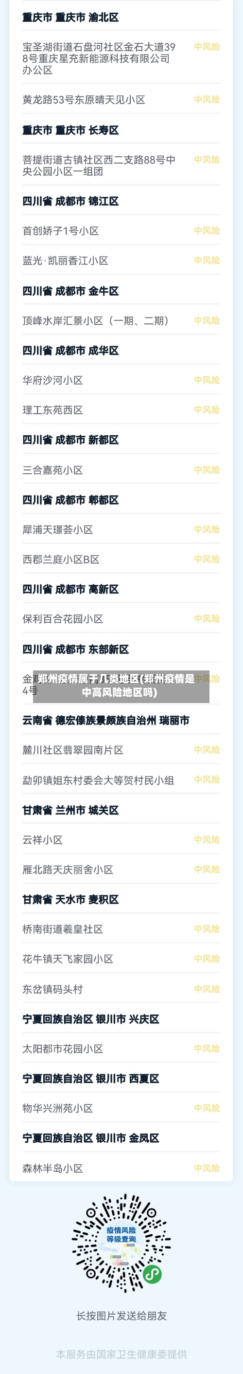 郑州疫情属于几类地区(郑州疫情是中高风险地区吗)-第2张图片